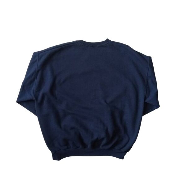 Women's Navy Blue Florida Butterflies Graphic Print Crew Neck Pullover Sweater - Picture 2 of 12